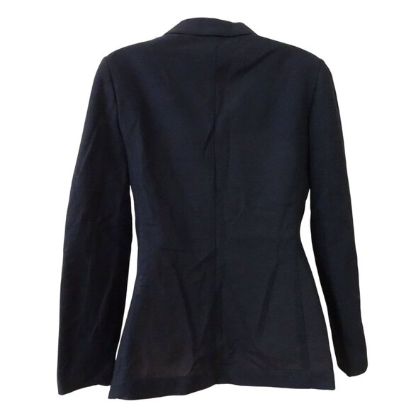 Ferrari Logo Patch Navy Blue Blazer Jacket Women Size 42 S Cotton Made in Italy - Picture 8 of 13